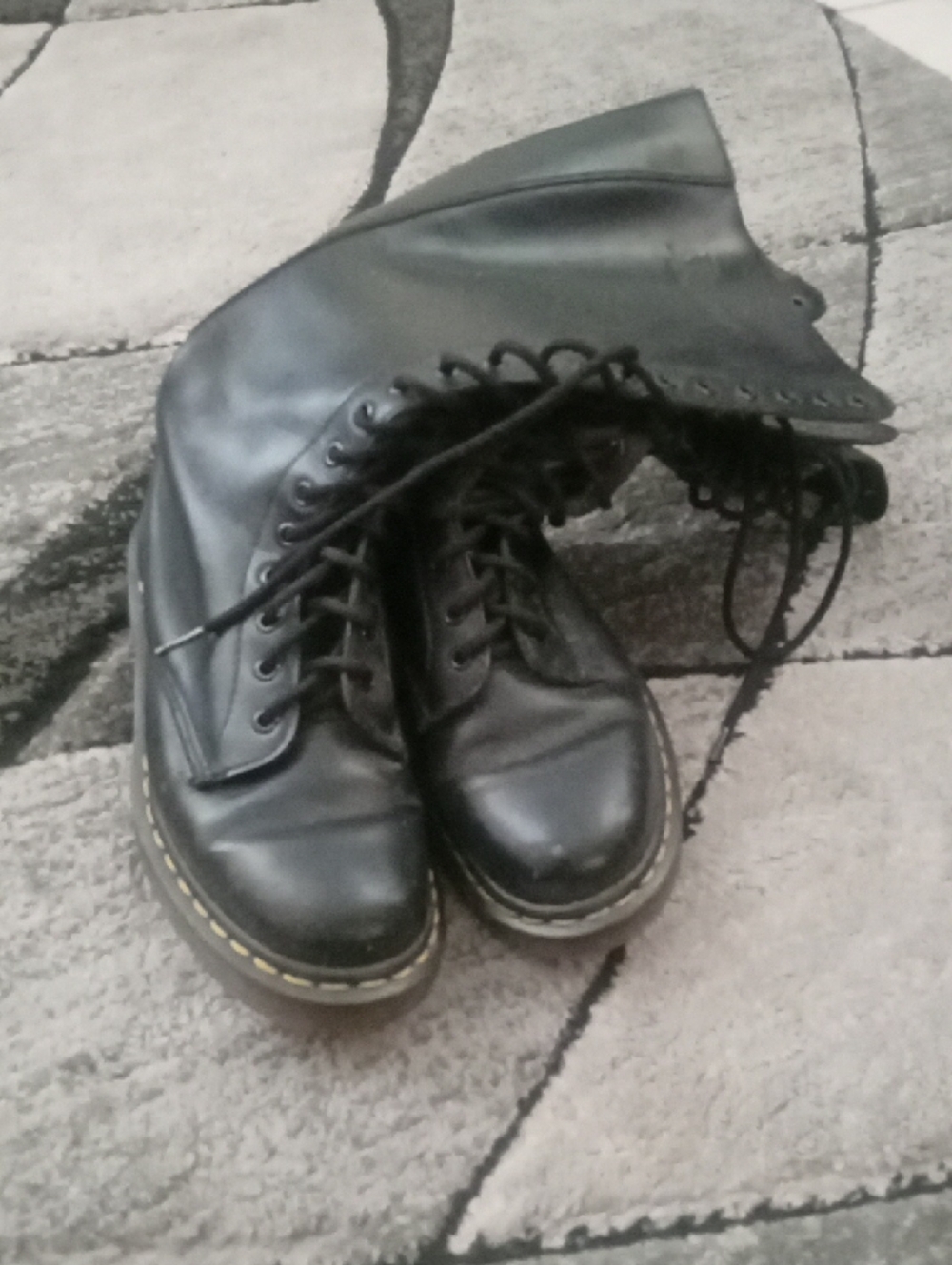 Dr. Martens Black Leather Lace-Up Boots